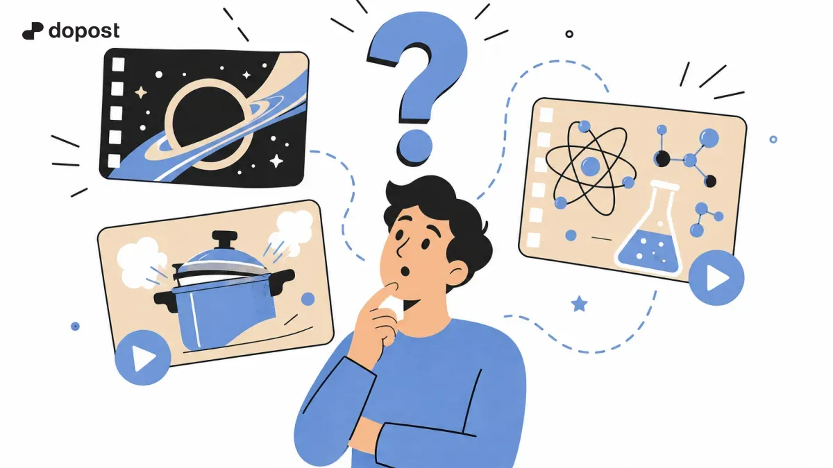 Visualizing the concept of curiosity and 'what if' short videos powered by AI